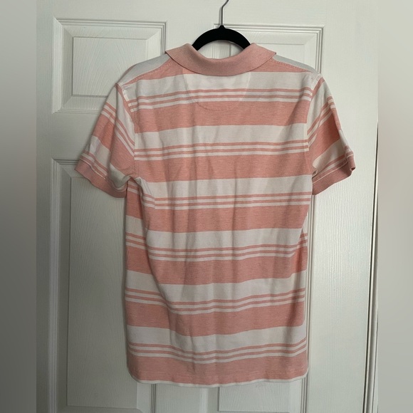 Brooks Brothers Pink and White Striped Polo Shirt size medium - Picture 4 of 5